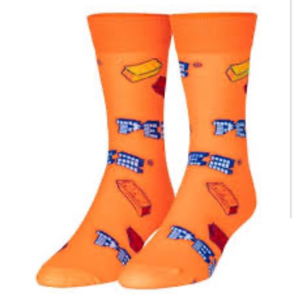 NEW men's Pez candy logo novelty funny crew socks